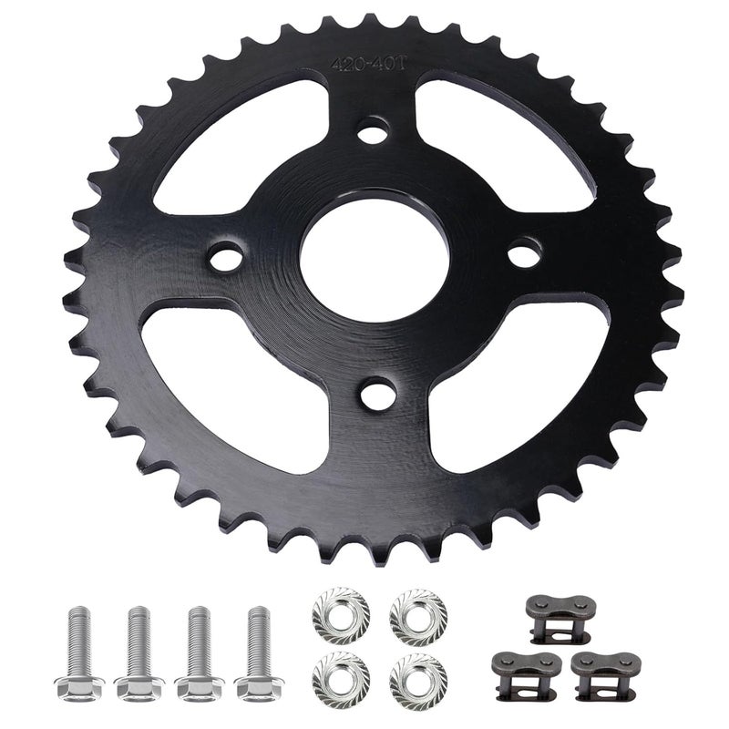 YZMLOL Mini Bike Sprocket 40/41/420 Chain 40T Tooth 40mm Bore Replacement for Coleman CT200U CT200U-EX BT200X Mini Bike Go-Kart Baja Warrior Massimo MB165 200 Predator196cc 200cc 6.5hp Go Kart Parts. - Image 1